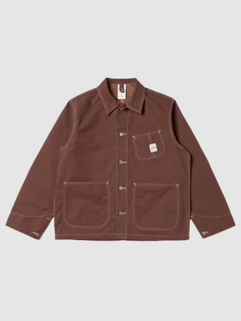 HOWIE WAXED CHORE JACKET BROWN
