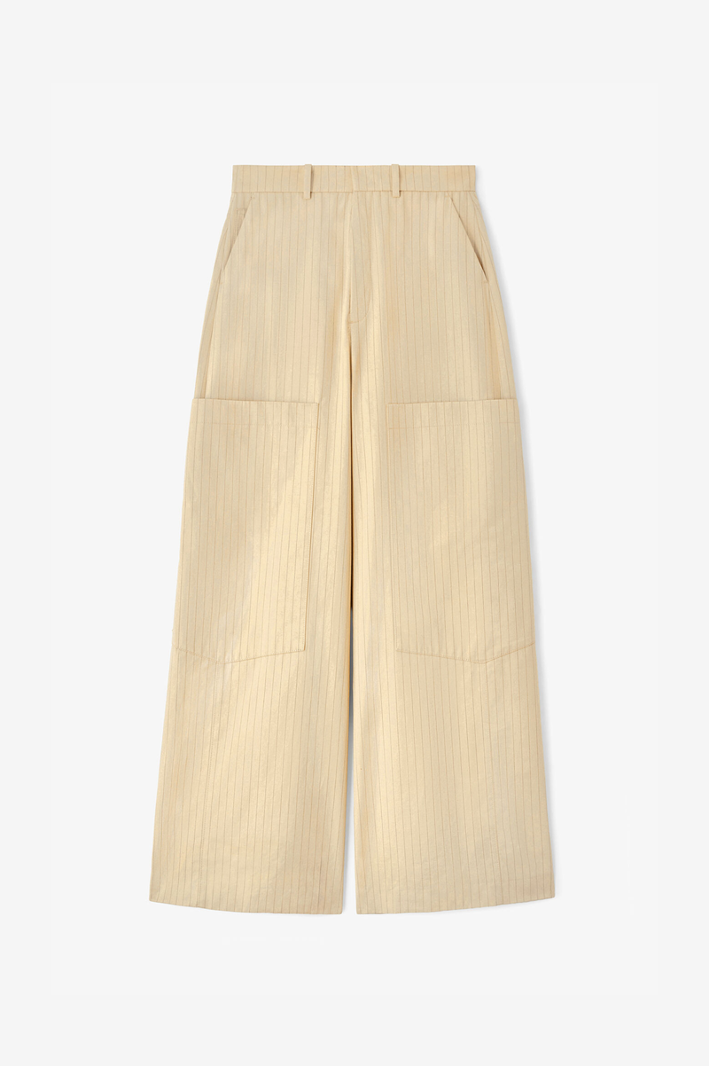NATURAL SUITING STRIPE BAGGY CARGO