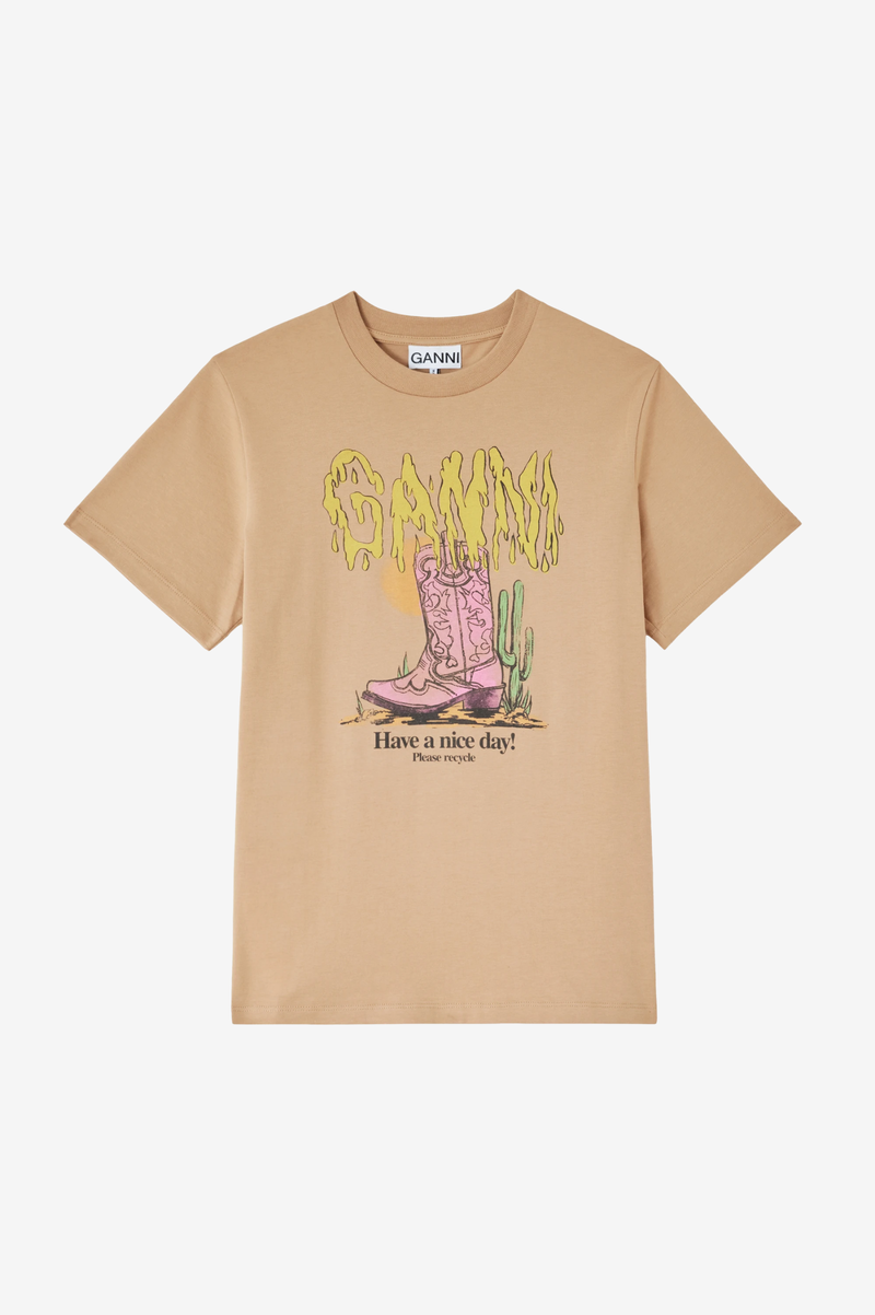 BASIC COTTON JERSEY PINK WESTERN BOOT