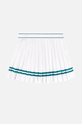 ITALIC LOGO PLEATED SKIRT