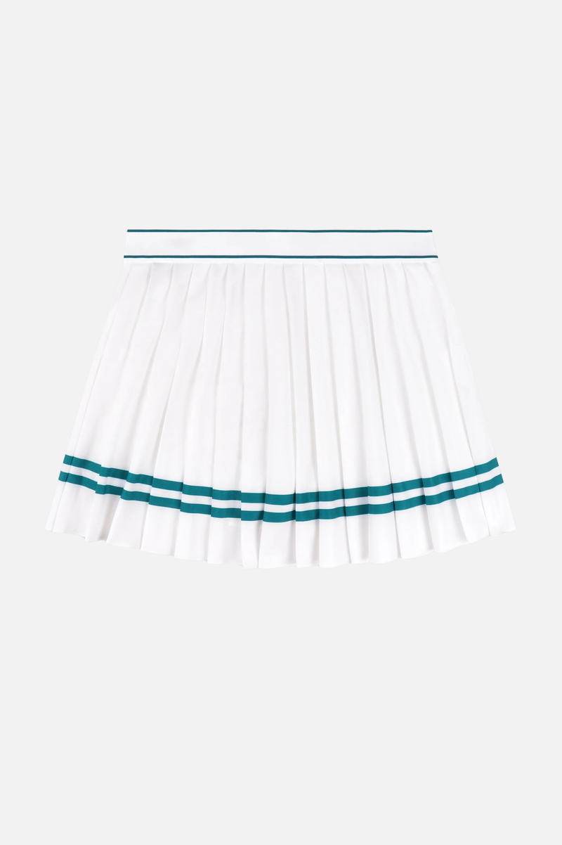 ITALIC LOGO PLEATED SKIRT