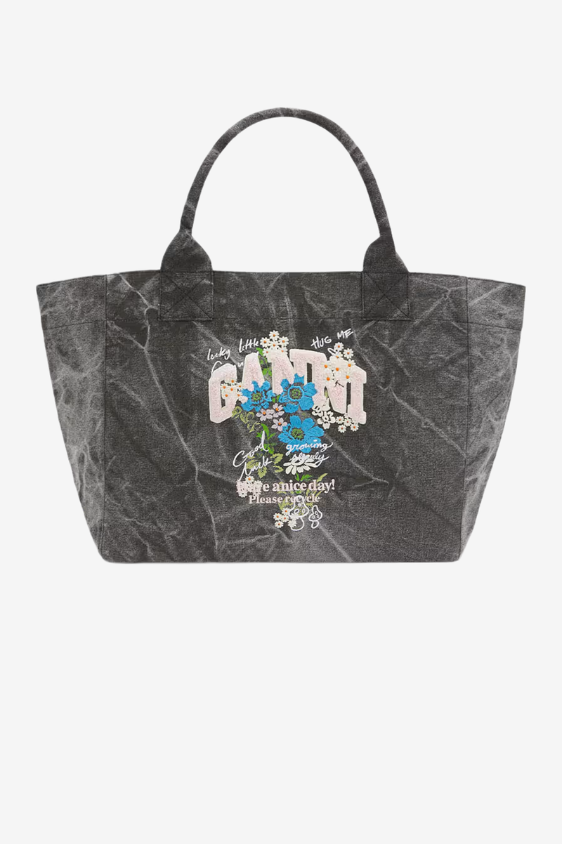 MEDIUM TRAPEZE EASY SHOPPER FLOWER PRINT