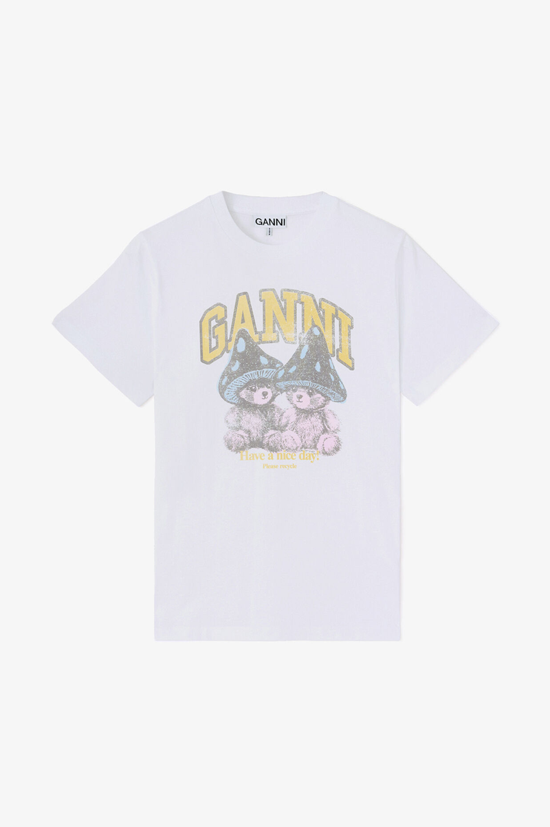 BASIC COTTON RELAXED T-SHIRT TEDDY MUSHROOMS