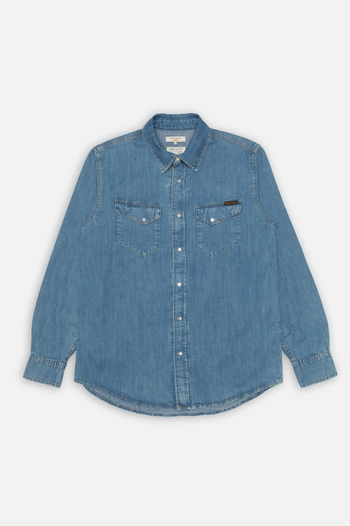 GUNNAR LIGHT USED DENIM SHIRT LIGHT BLUE