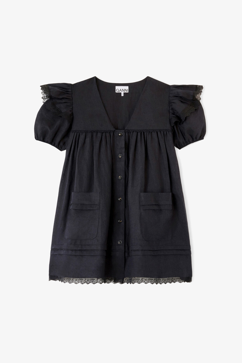LIGHT LINEN ANGEL MINI DRESS