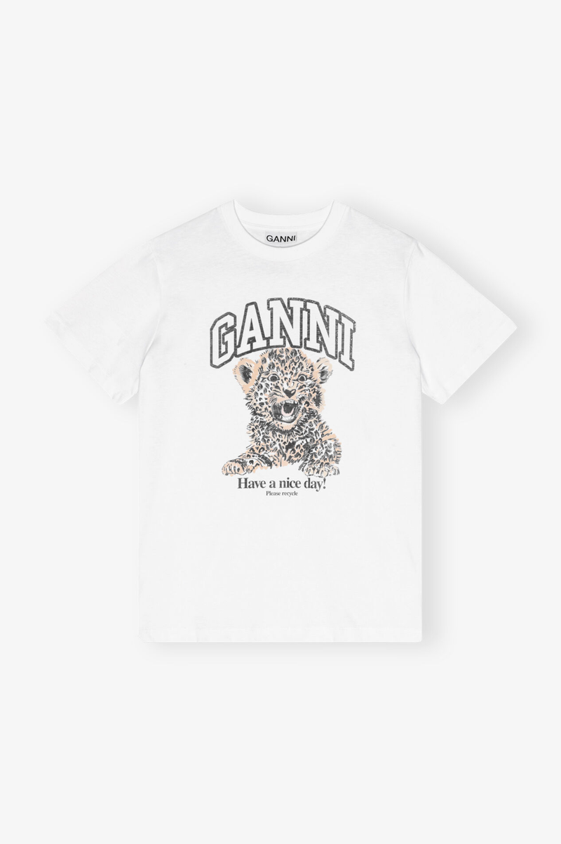 BASIC JERSEY LEOPARD RELAXED T-SHIRT