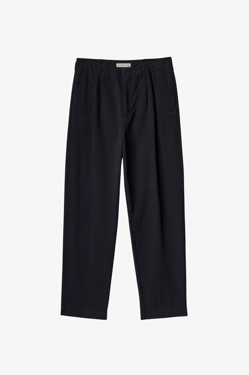 RIDER01T PLEATED TWILL PANTS