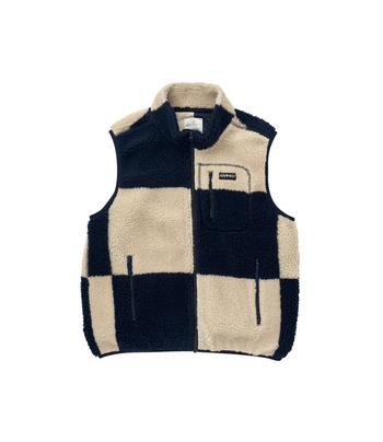 CHECKERED SHERPA VEST
