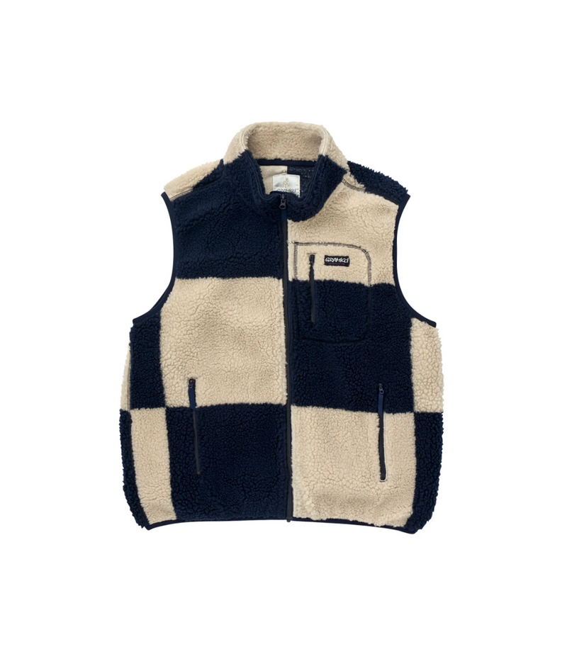 CHECKERED SHERPA VEST