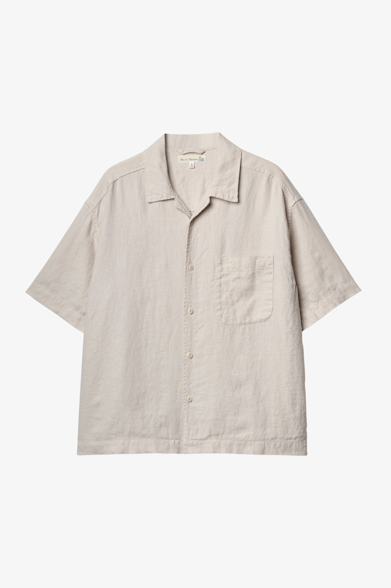 SHIRT03LI LINEN BOWLING SHORT SLEEVE SHIRT