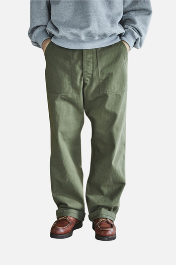 HERRINGBONE VINTAGE FIT FATIGUE PANTS