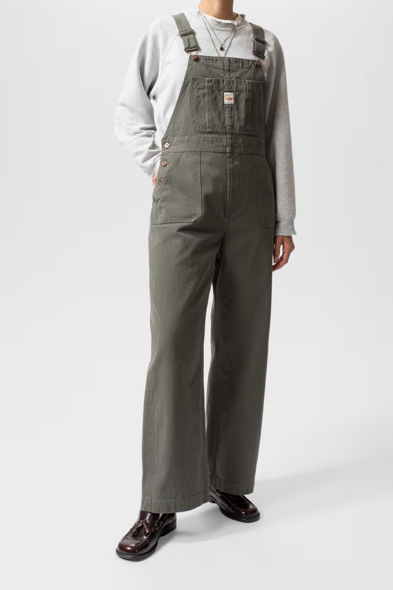 KLARA DUCK CANVAS DUNGAREES GREEN