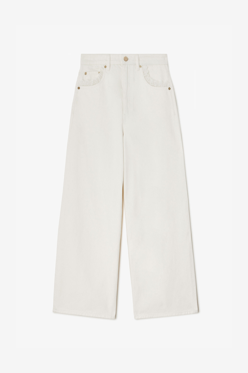 WHITE DENIM LARI JEANS