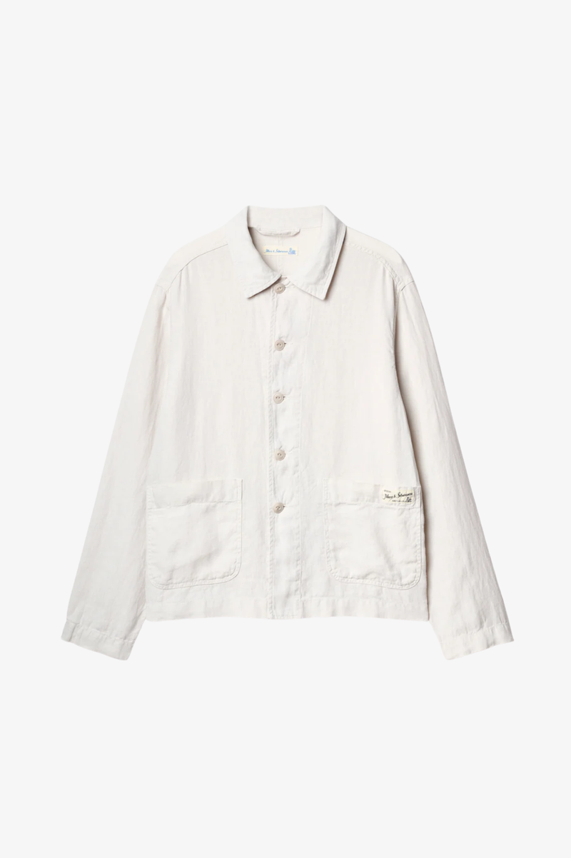 JKT08 CROPPED WORKER'S LINEN JACKET