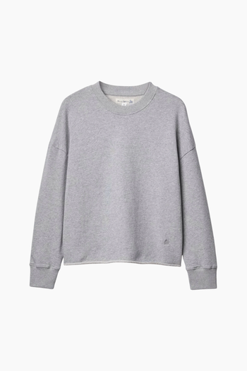 EDGE02 RETRO FLEECE SWEATSHIRT WITH OPEN EDGE ON HEM