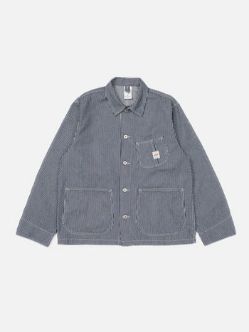 HOWIE HICKORY CHORE JACKET BLUE / OFFWHITE