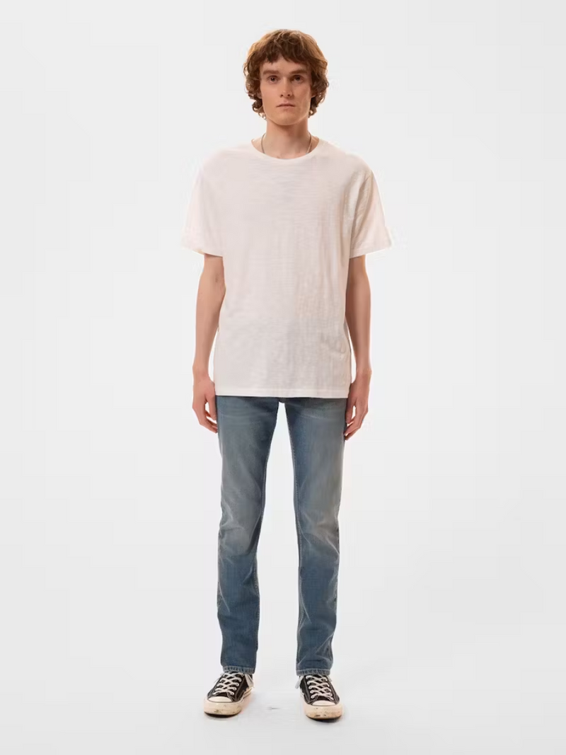 NUDIE  ROFFE T-SHIRT OFFWHITE