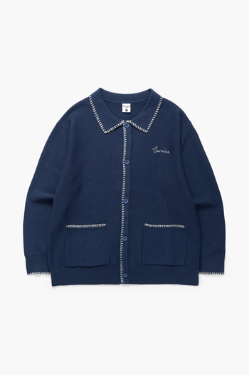 BLANKET STITCH CARDIGAN