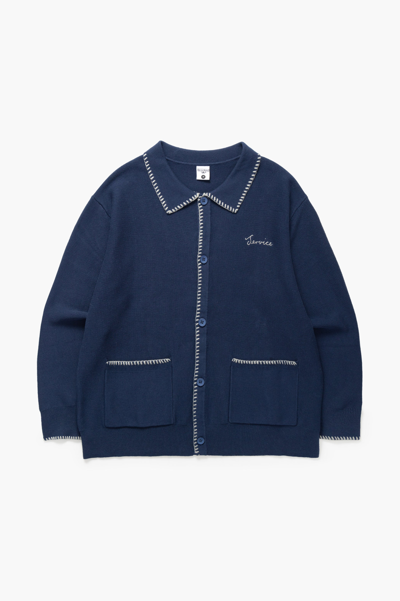BLANKET STITCH CARDIGAN