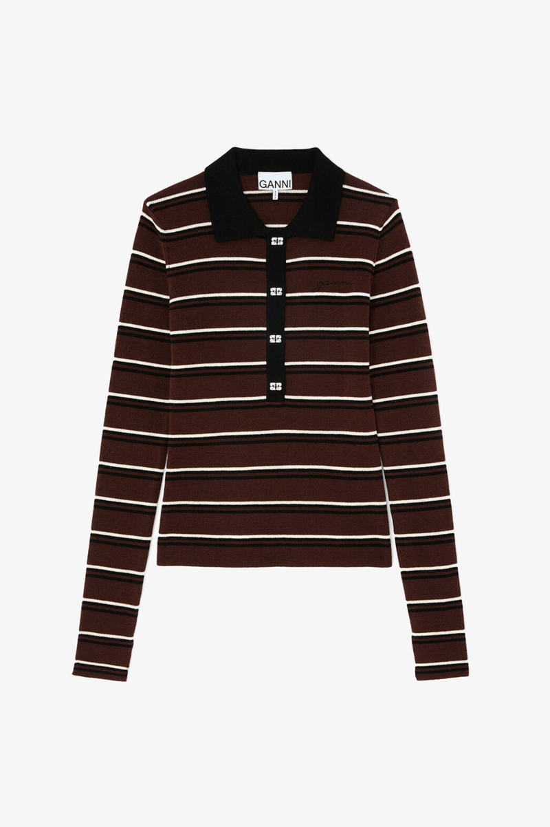 MINI RIBBED MERINO POLO