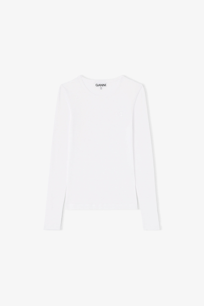 SOFT COTTON RIB LONGSLEEVE TOP