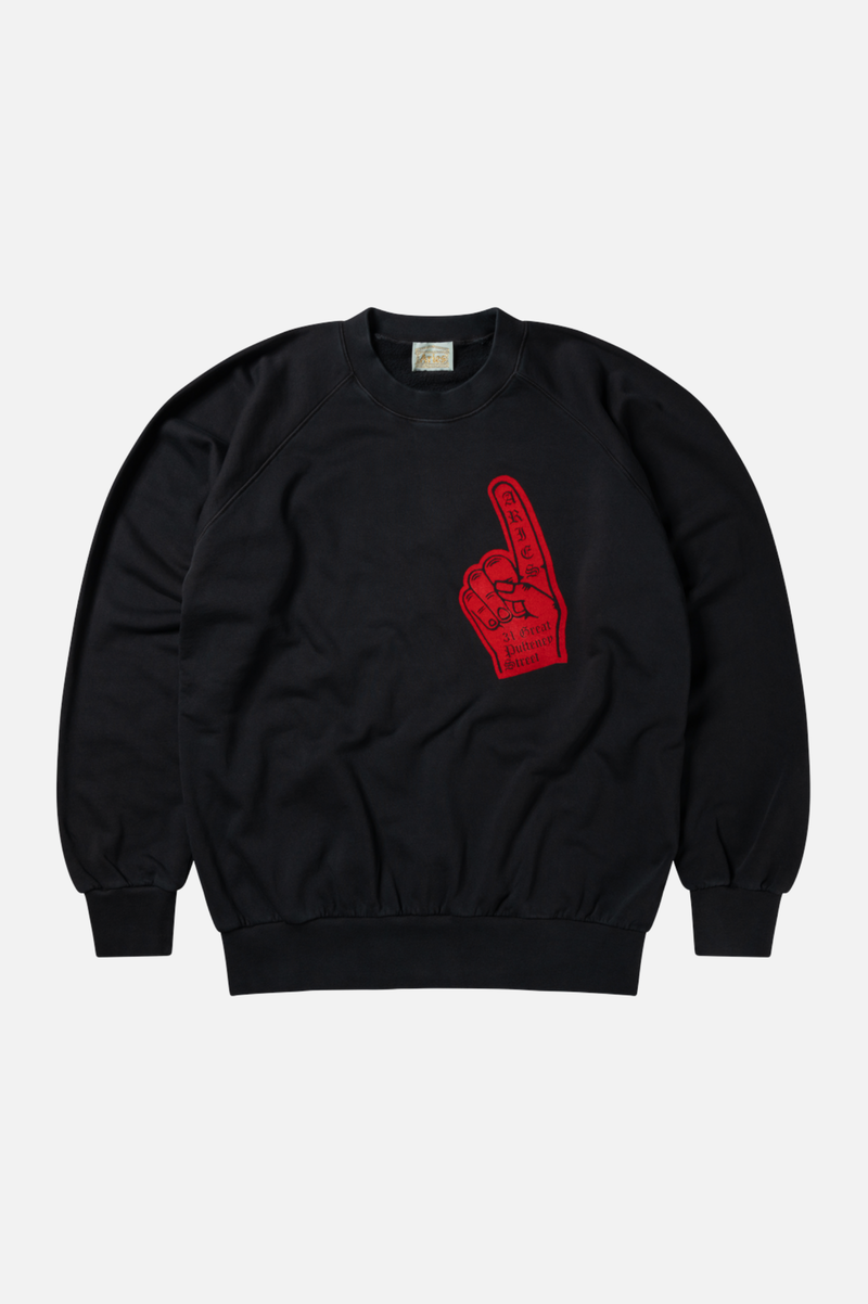 FADED SUPPORTIVE FINGER RAGLAN SWEAT