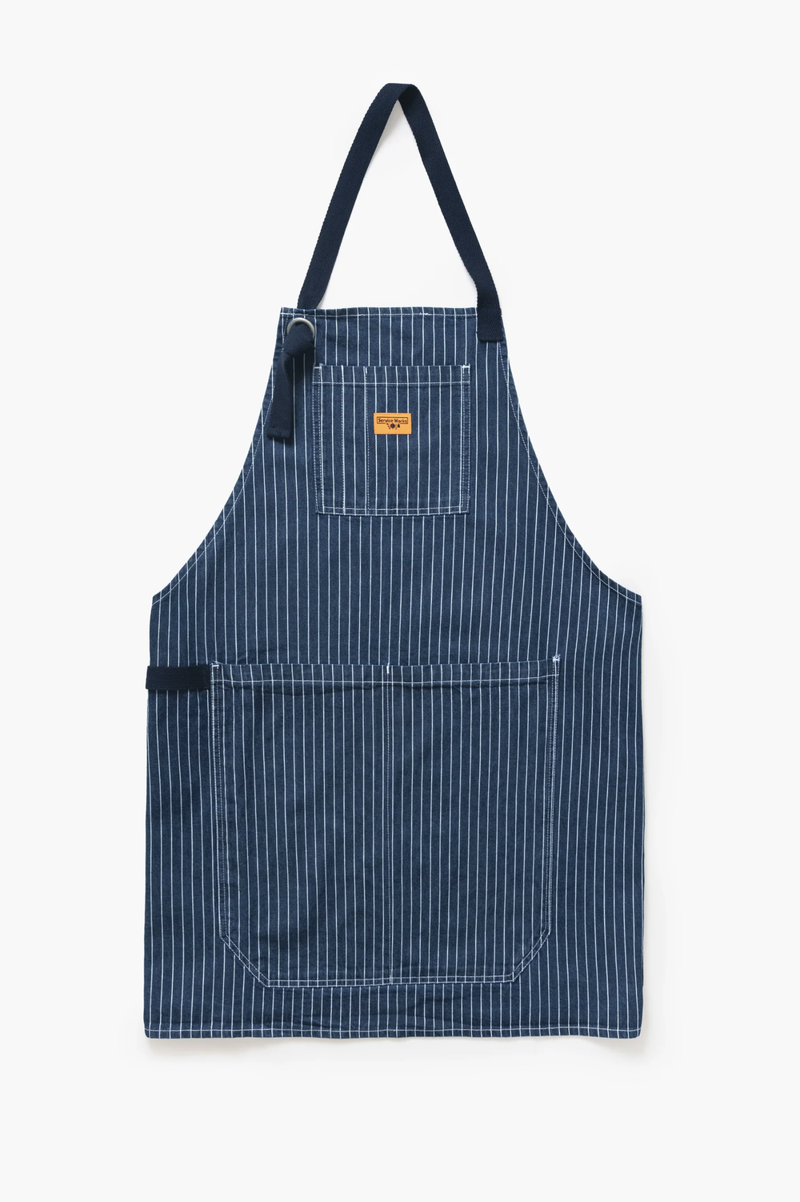 PINSTRIPE DENIM APRON