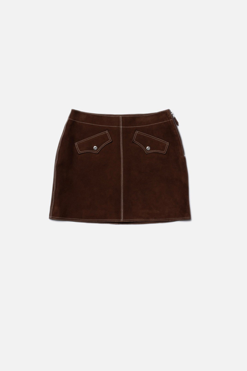ELVY WESTERN SUEDE SKIRT