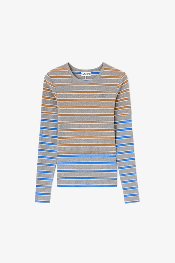 SOFT COTTON RIB LONG SLEEVE DOUBLE LAYER