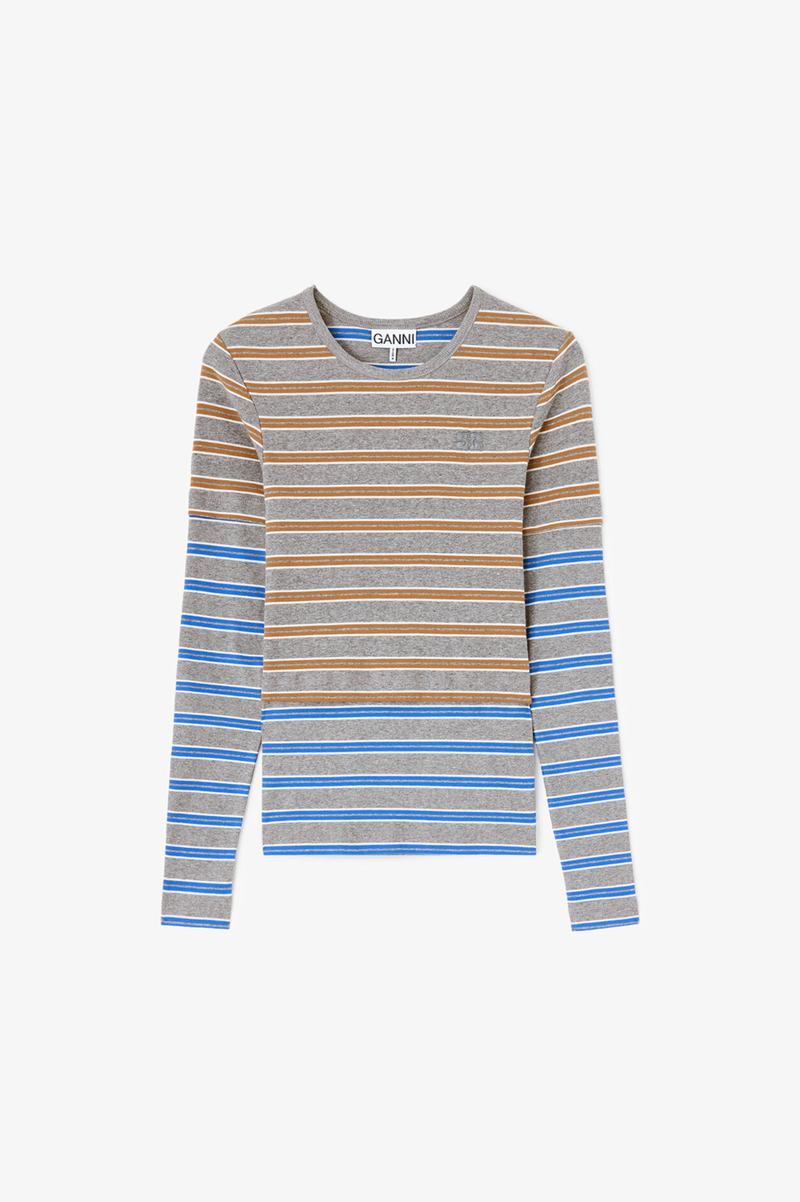 SOFT COTTON RIB LONG SLEEVE DOUBLE LAYER