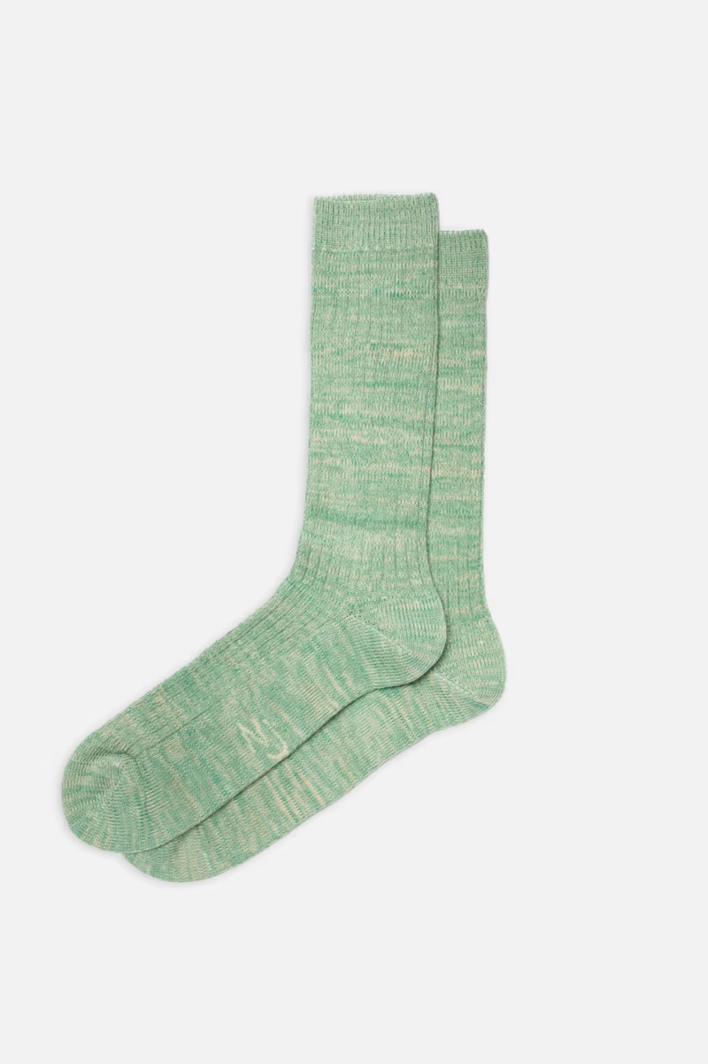 RASMUSSON MENS RIB SOCK  TURQUOISE