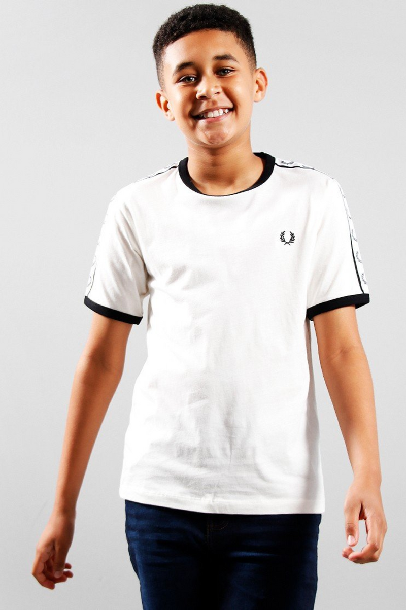 KIDS FRED PERRY TAPED RINGER T-SHIRT