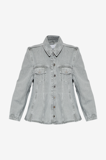 RIGID DENIM A-LINE OVERSHIRT