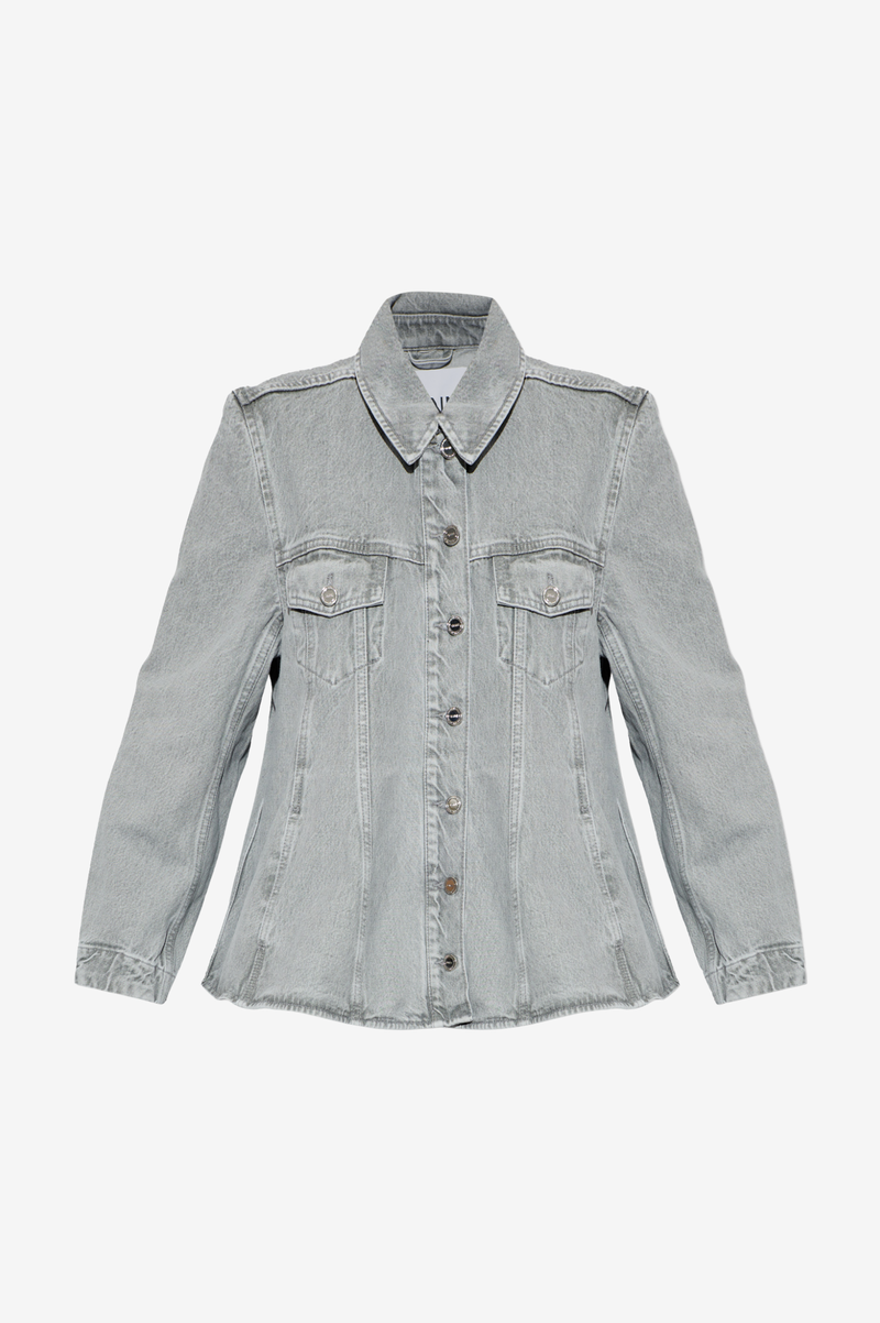 RIGID DENIM A-LINE OVERSHIRT