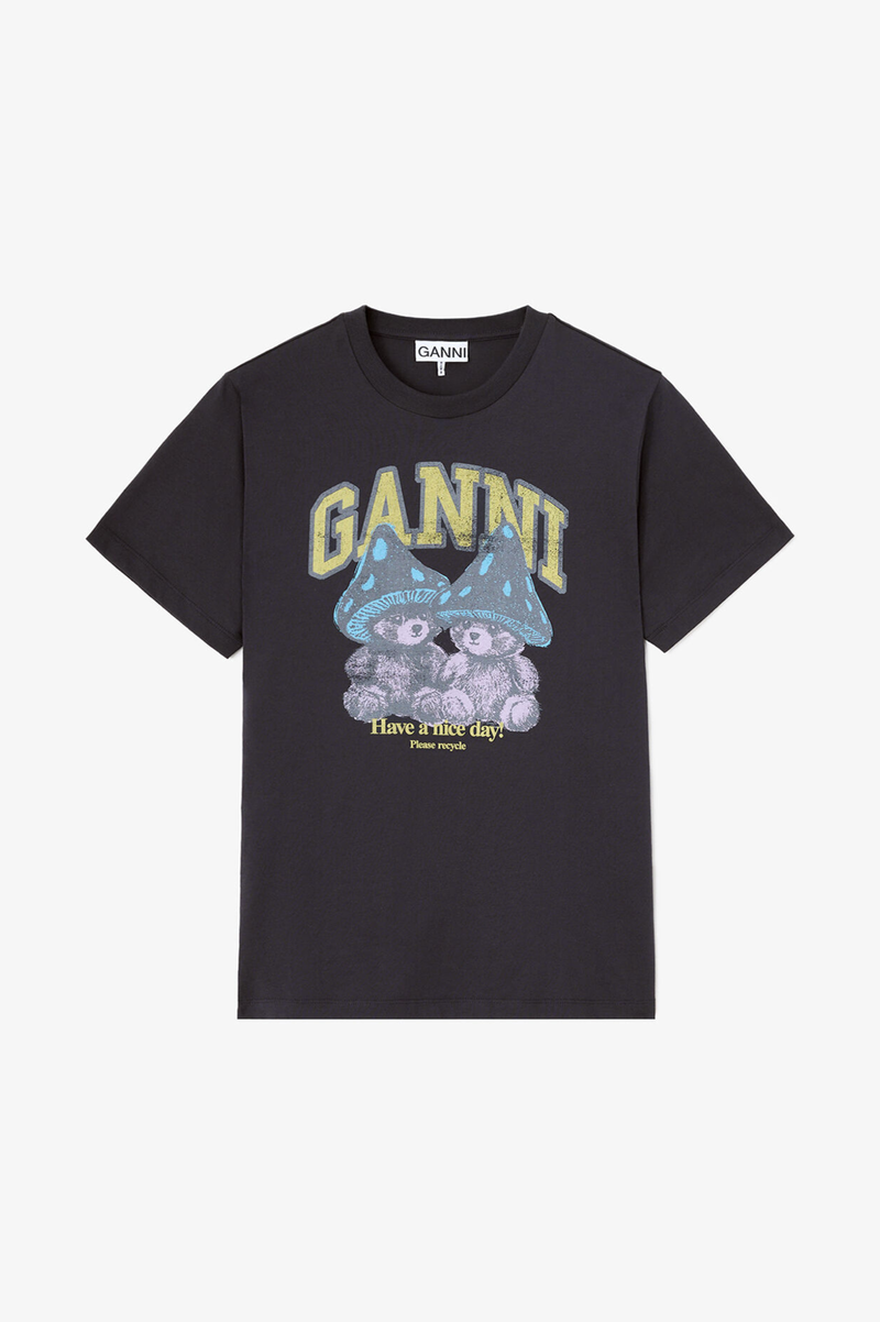 BASIC COTTON RELAXED T-SHIRT TEDDY MUSHROOMS