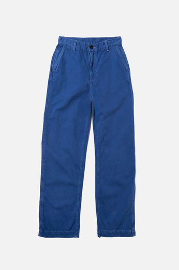WENDY HERRINGBONE DENIM PANTS BLUE