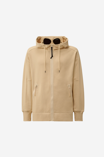 DIAGONAL RAISED FLEECE GOGGLE SWEATSHIRT