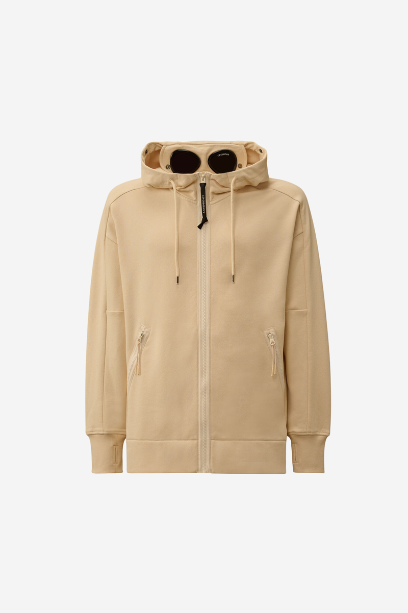 DIAGONAL RAISED FLEECE GOGGLE SWEATSHIRT