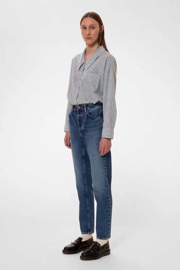 AMALIA INDIGO STRIPED SHIRT