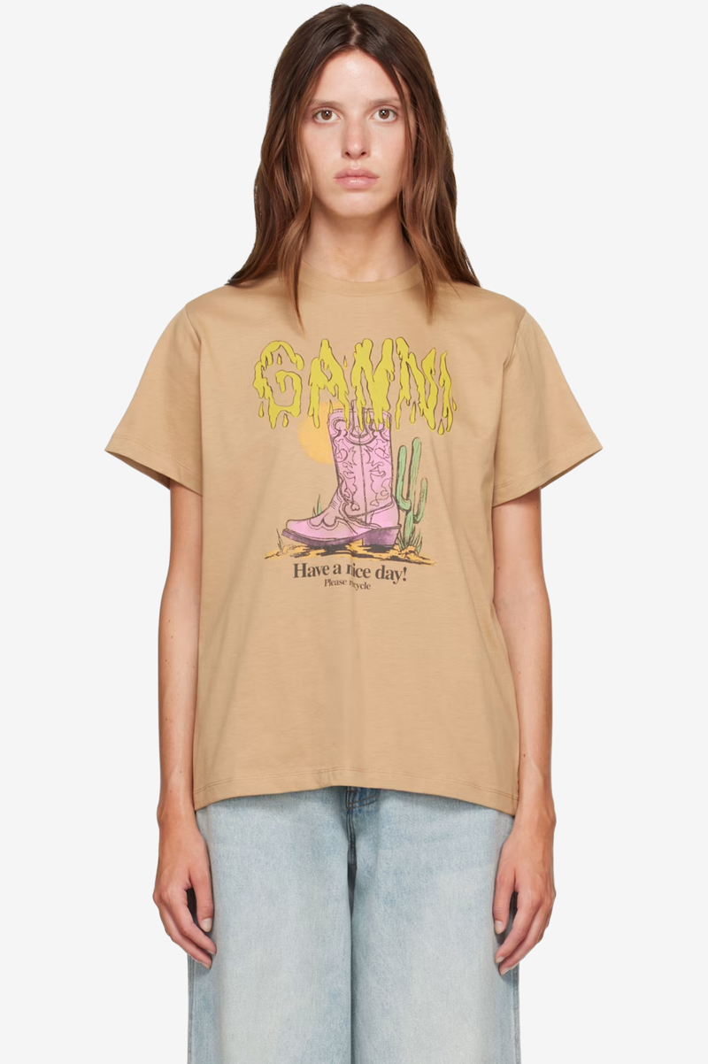 BASIC COTTON JERSEY PINK WESTERN BOOT