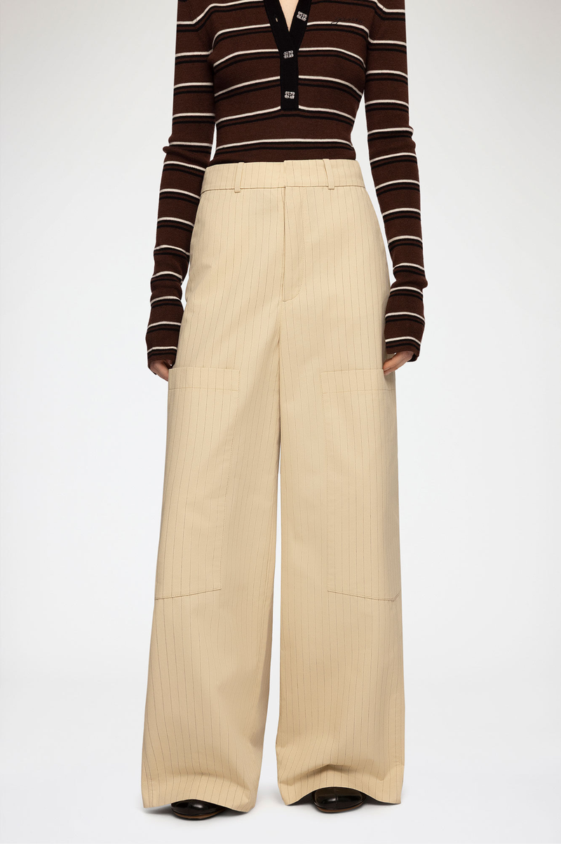 NATURAL SUITING STRIPE BAGGY CARGO