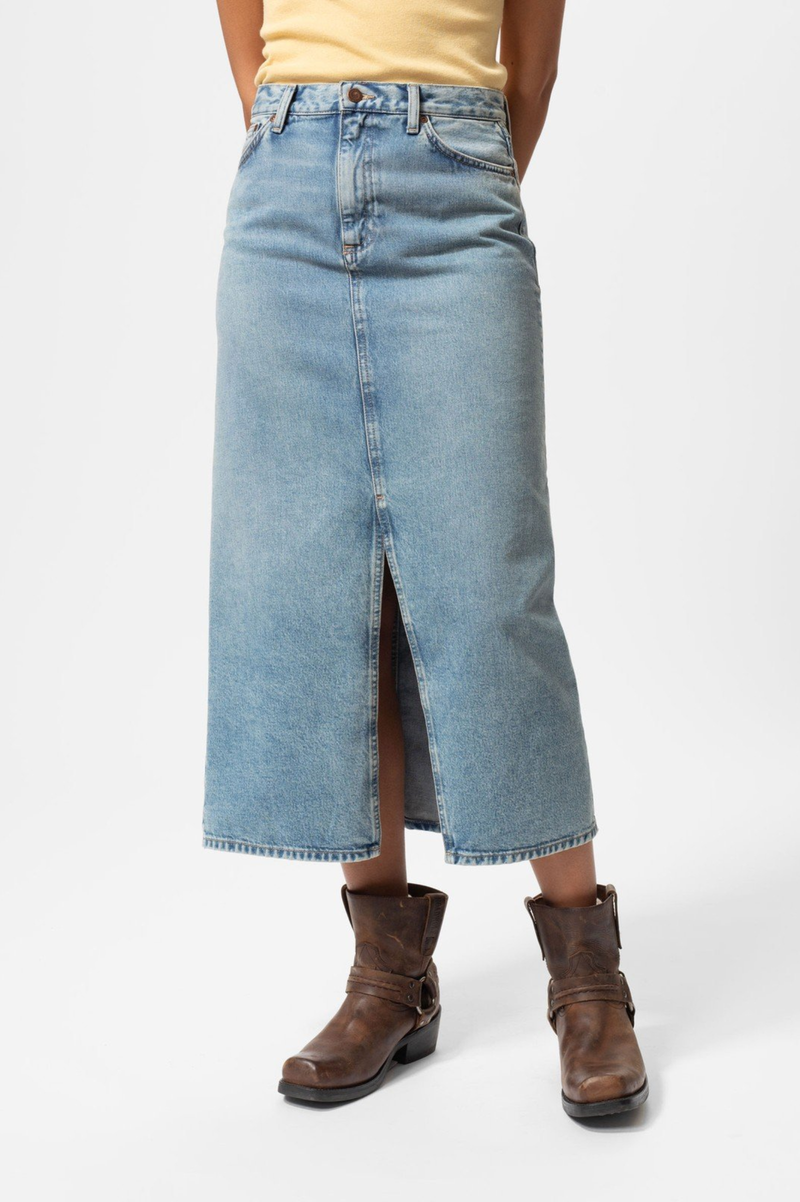 ANNA DENIM SKIRT DESERT LIGHT BLUE