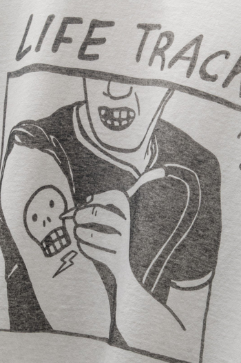 ROY LIFE TRACKS T-SHIRT CHALK WHITE