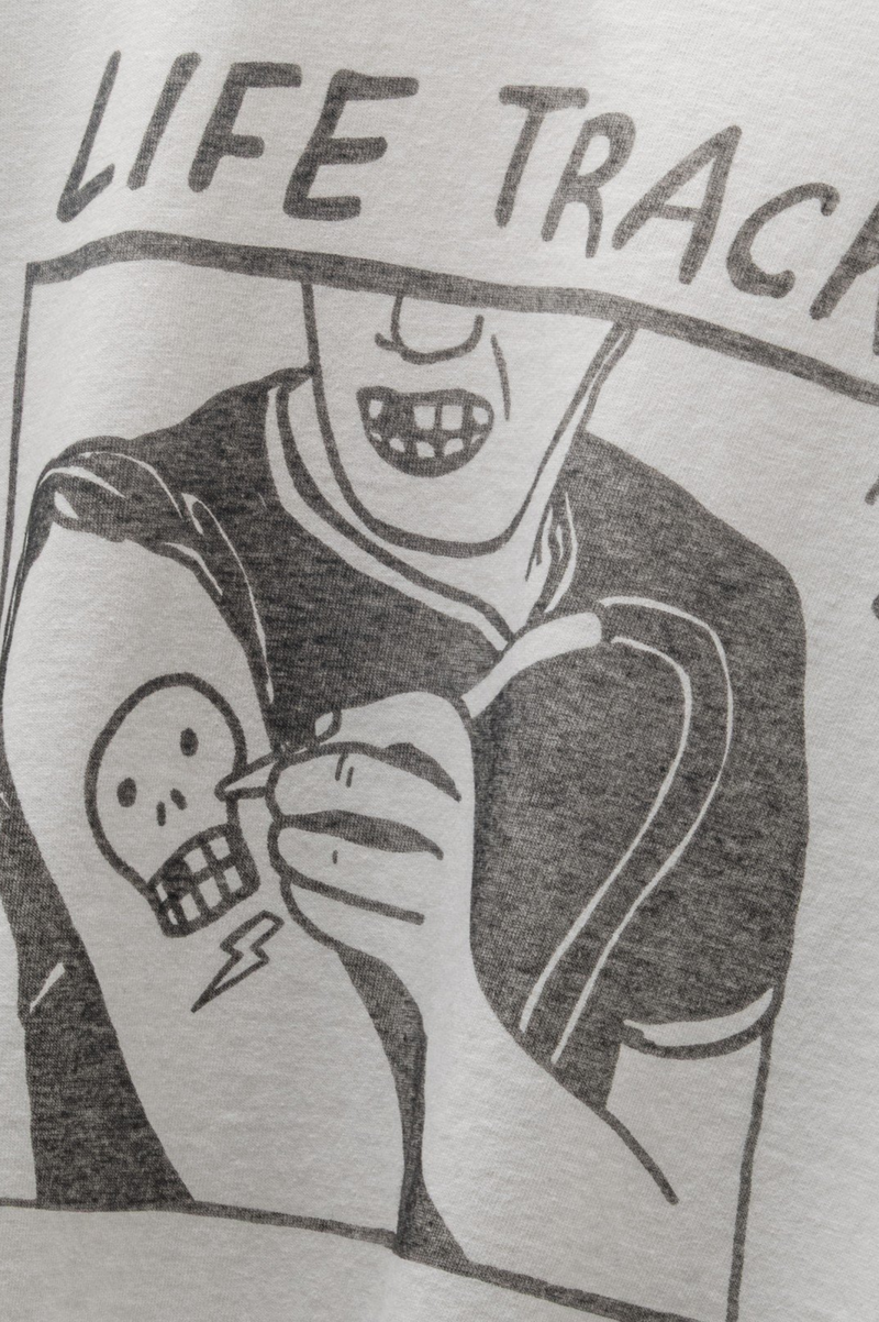 ROY LIFE TRACKS T-SHIRT CHALK WHITE
