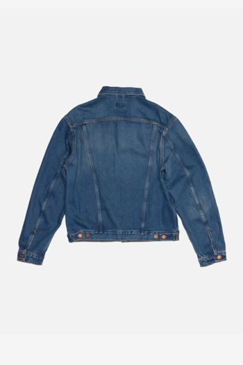 DANNY GREASY DENIM JACKET MID BLUE