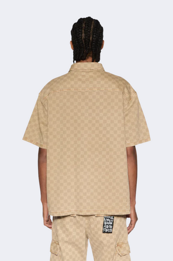 BOX DENIM SS SHIRT TAN