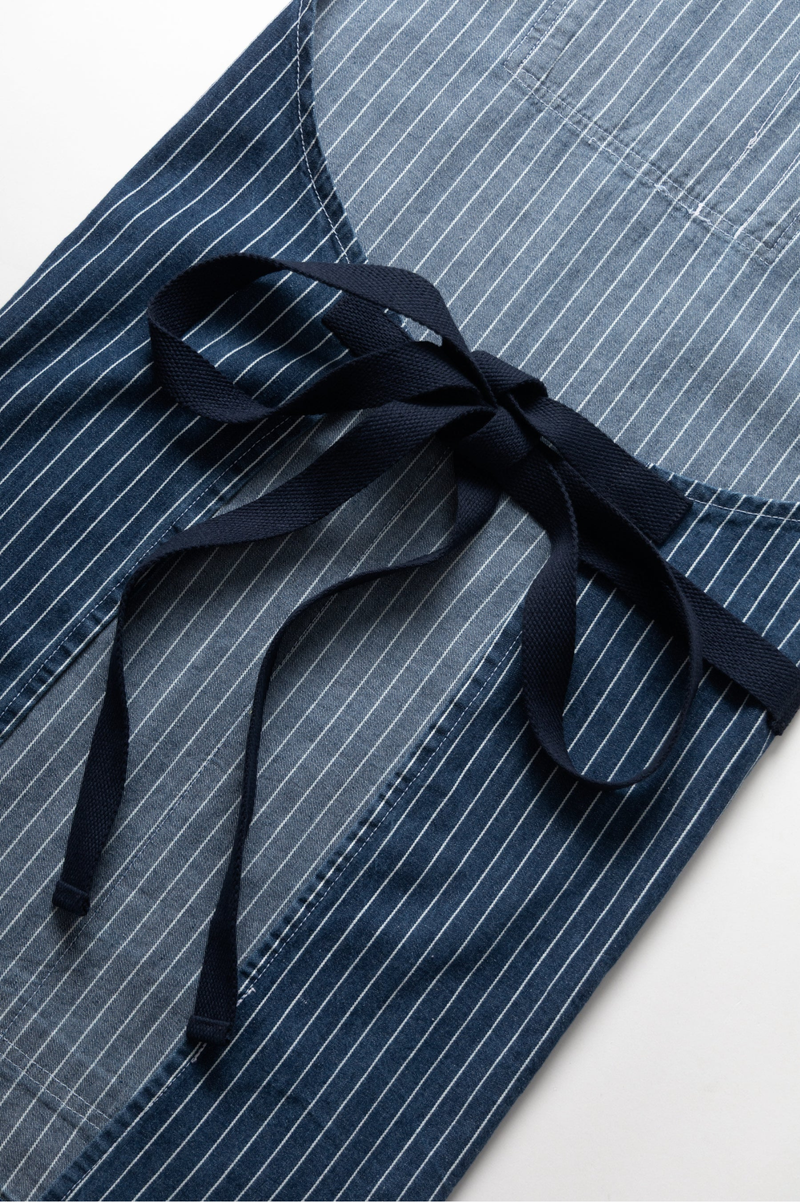 PINSTRIPE DENIM APRON