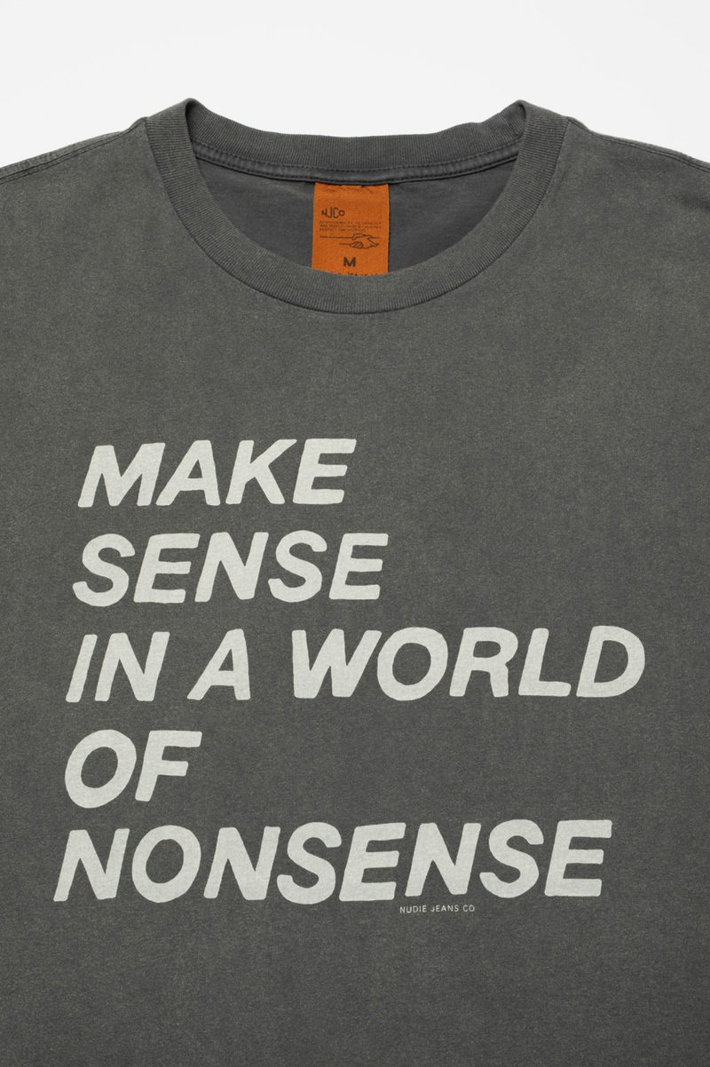 ROY T-SHIRT MAKE SENSE  ANTRACITE