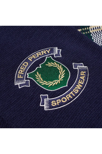 FRED PERRY CRBASICT BRANDED TARTAN SCARF
