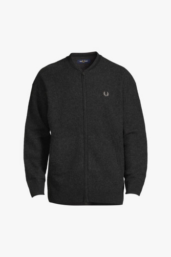 FRED PERRY WOOL BLEND ZIP THROUGH JACKET